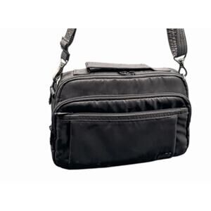 Lug Scoop Crossbody Bag Black Nylon Travel Organizer Purse